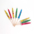 Assorted Colors Paper Parasol Bamboo Umbrella Cocktail Picks Cupcake Toppers for Party